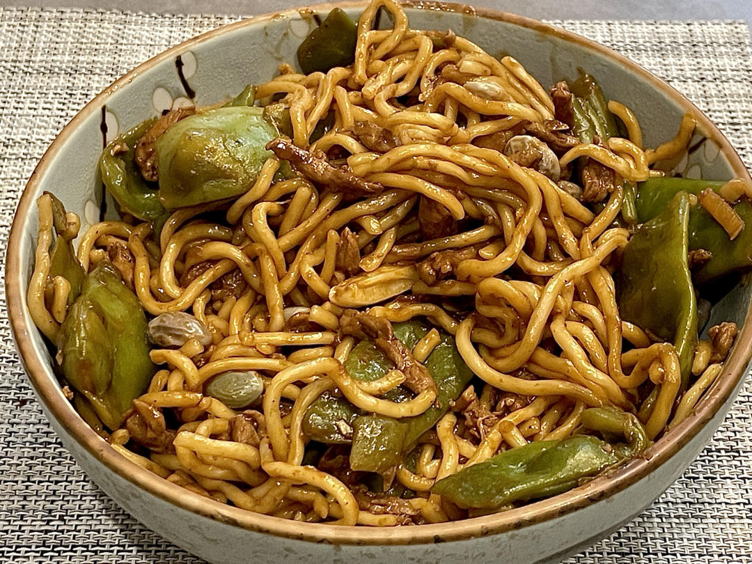地道老北京扁豆焖面 豆角焖面 太好吃小心吃撑哦