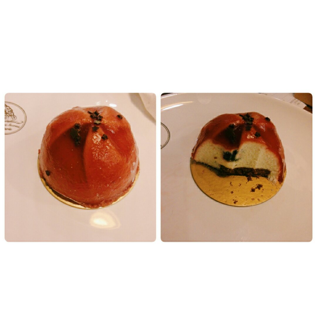 樱山樱桃果酱慕斯杏仁蛋糕