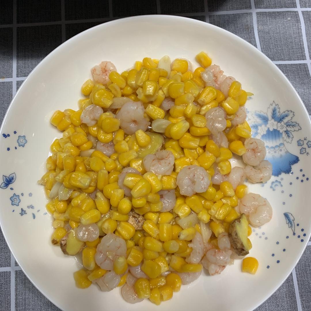 青豆玉米炒虾仁