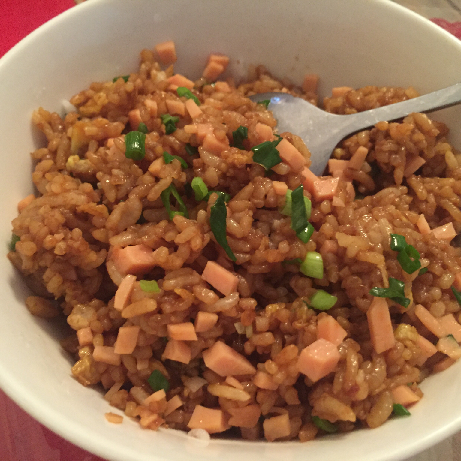 小时候的酱油炒饭