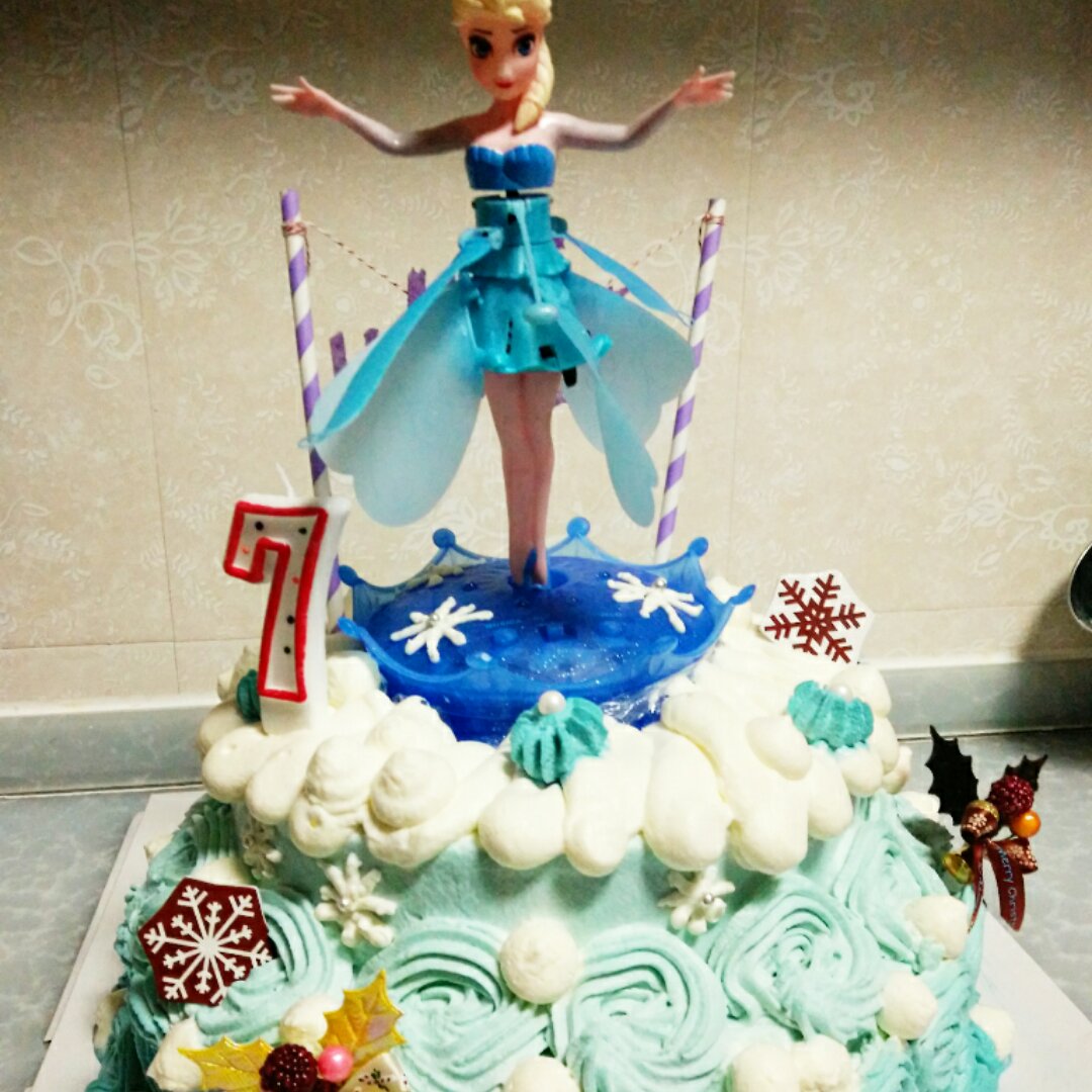 快手冰雪奇缘蛋糕