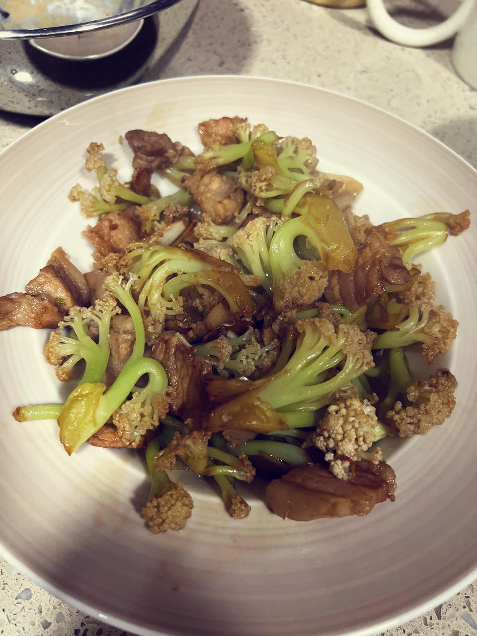 干煸菜花（花菜炒肉）