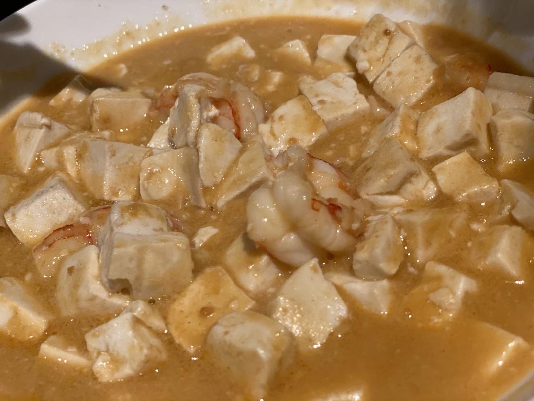 咸蛋黄虾仁豆腐