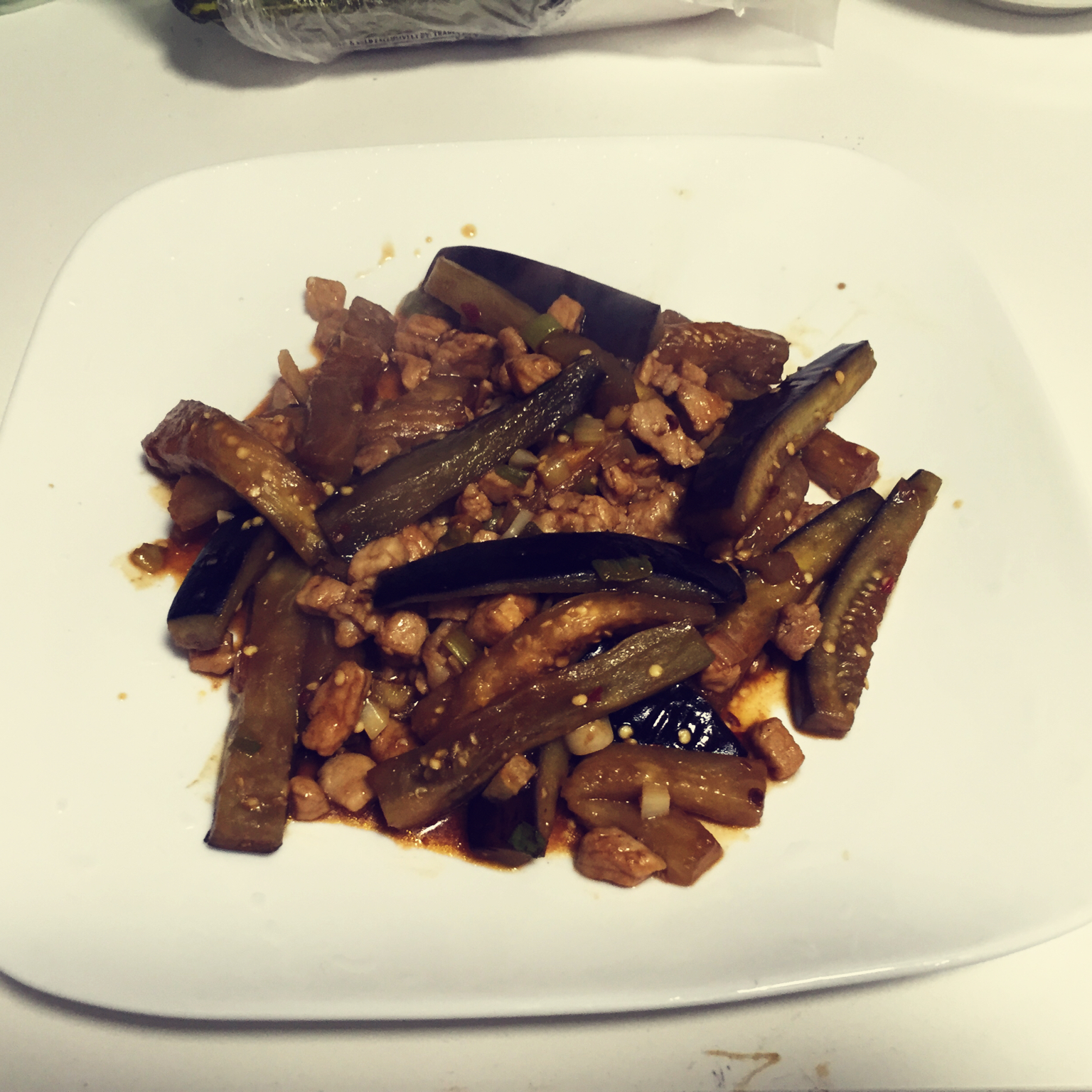 红烧肉沫茄子