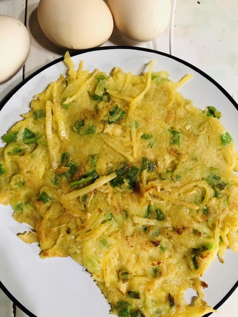 土豆丝鸡蛋饼