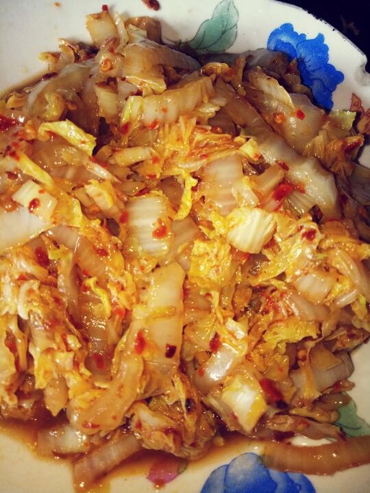 郡影做的酸辣白菜丝