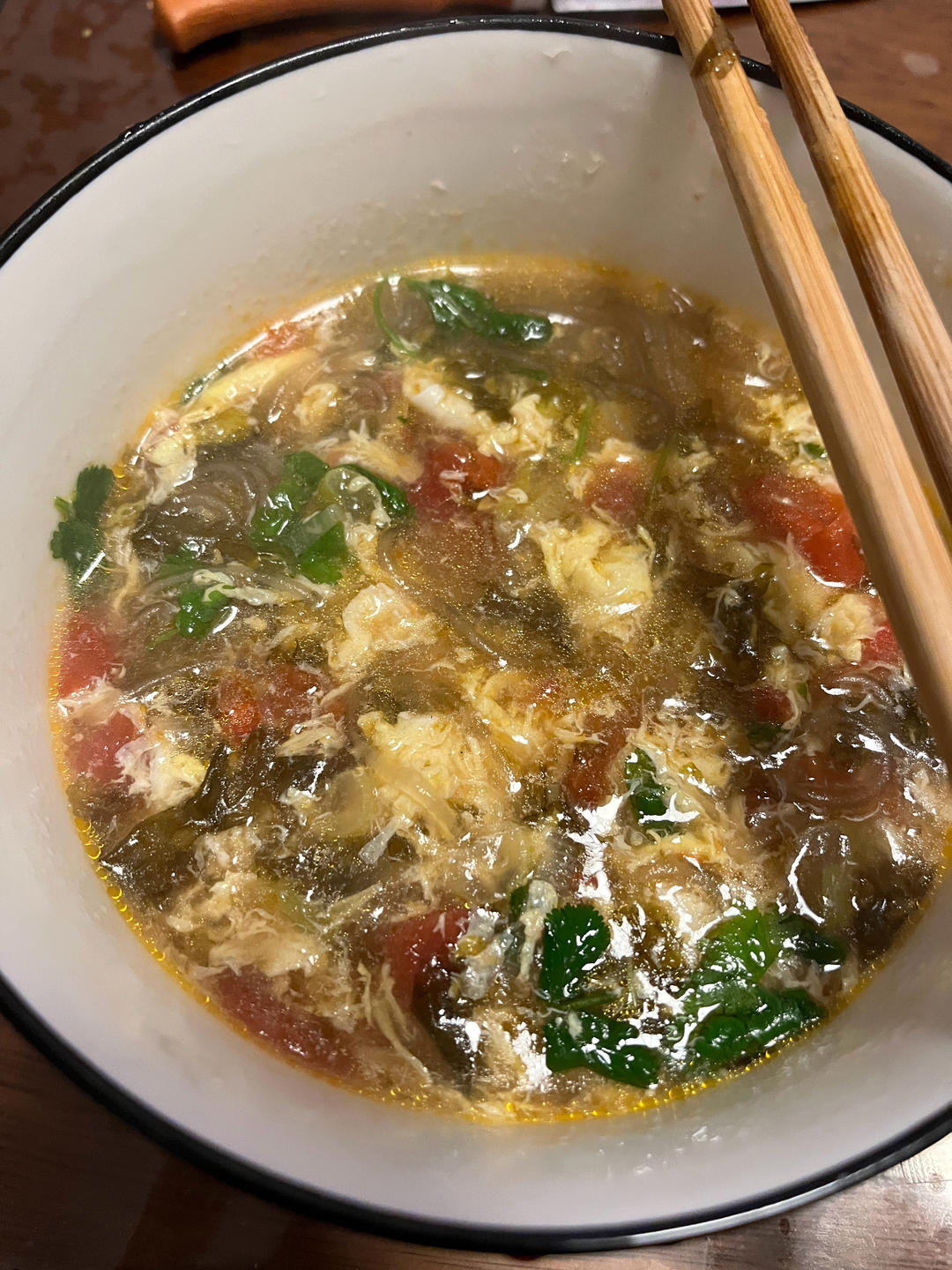 家常口味紫菜酸辣鸡蛋汤 酸辣爽口有营养