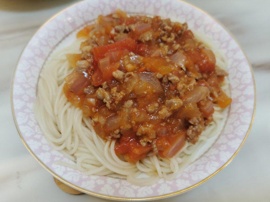 （完胜必胜客的）番茄肉酱意大利面～