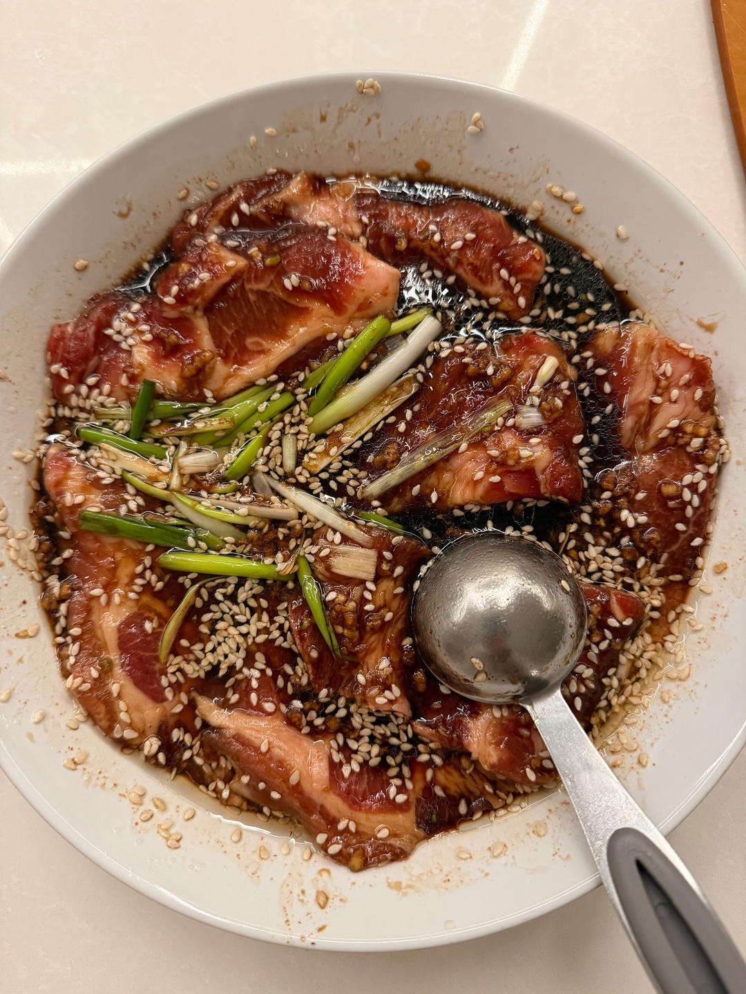 「正宗韩式烤肉」调味牛肉的腌制秘诀