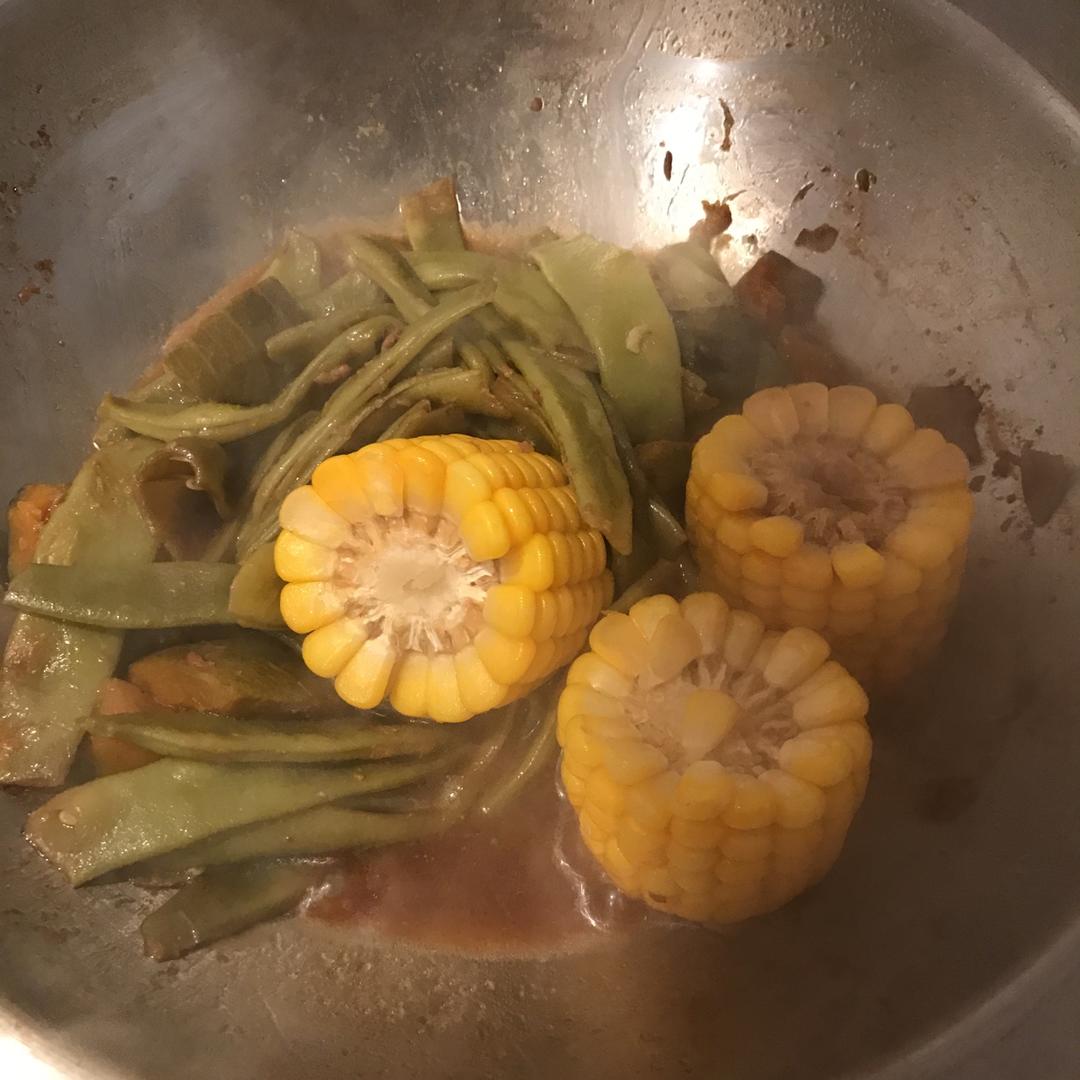 南瓜炖豆角