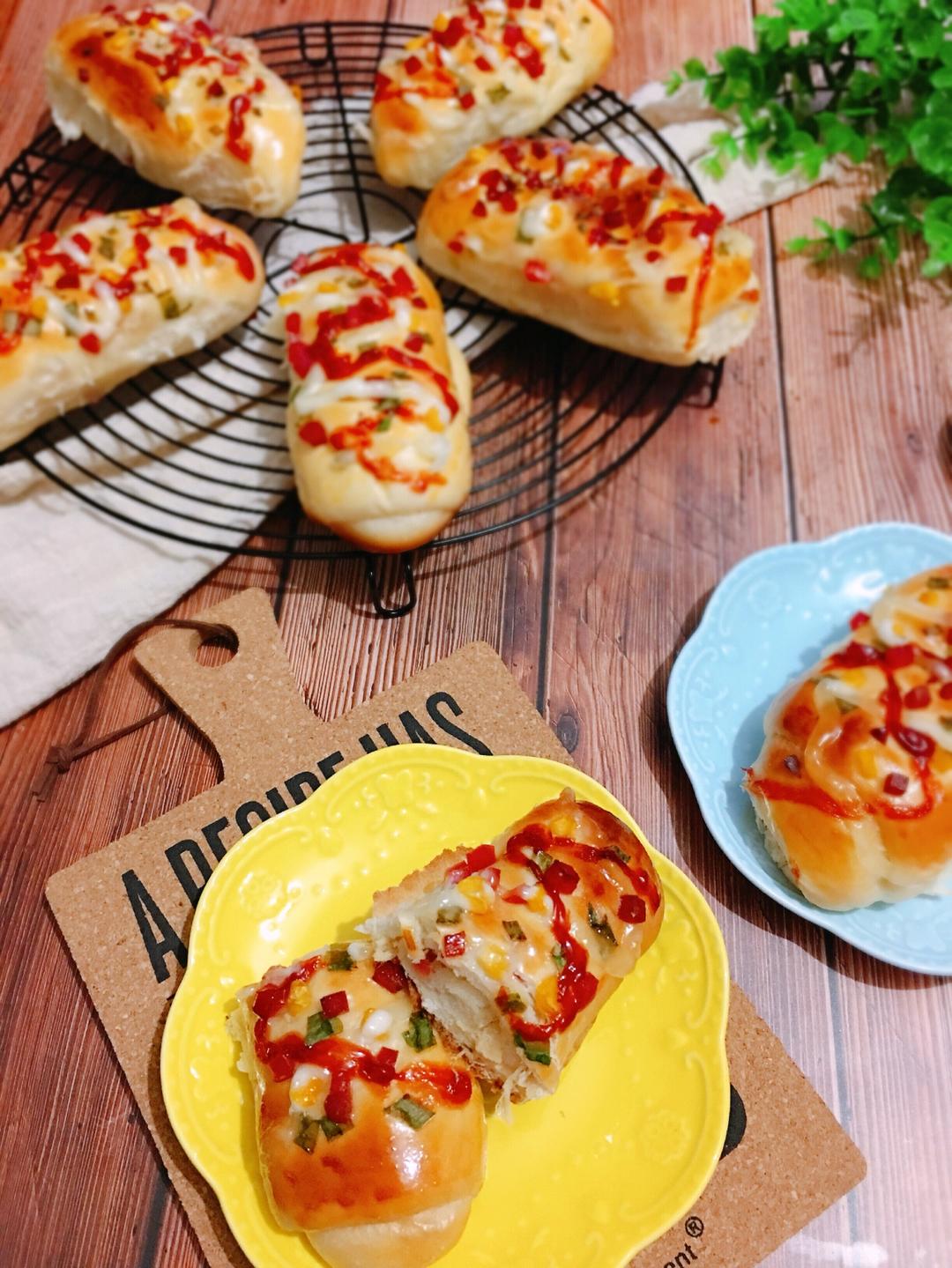 香葱火腿肉松面包