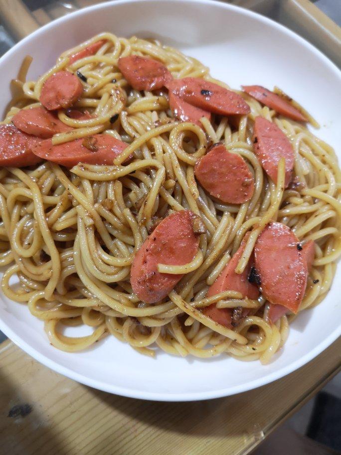 黑胡椒鸡肉意面