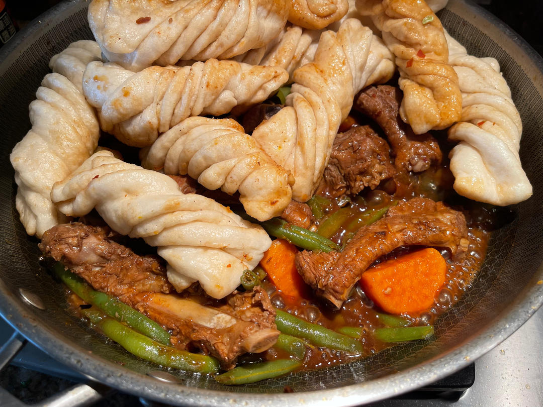 排骨豆角焖卷子