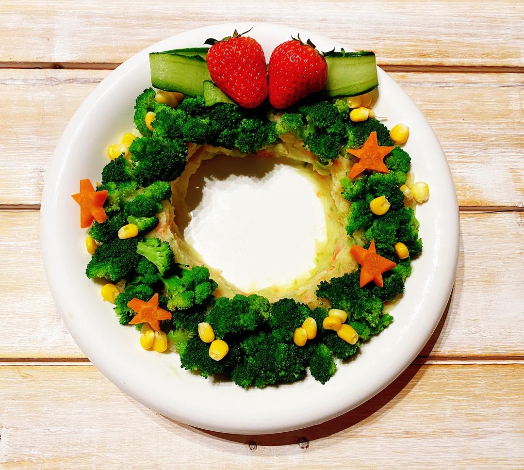 圣诞花环沙拉（减脂餐）的做法