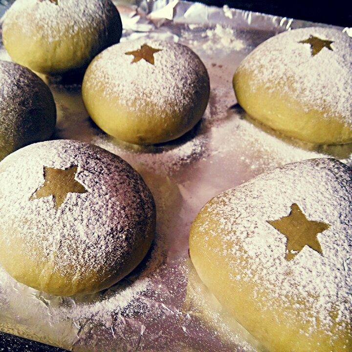 抹茶红豆软面包