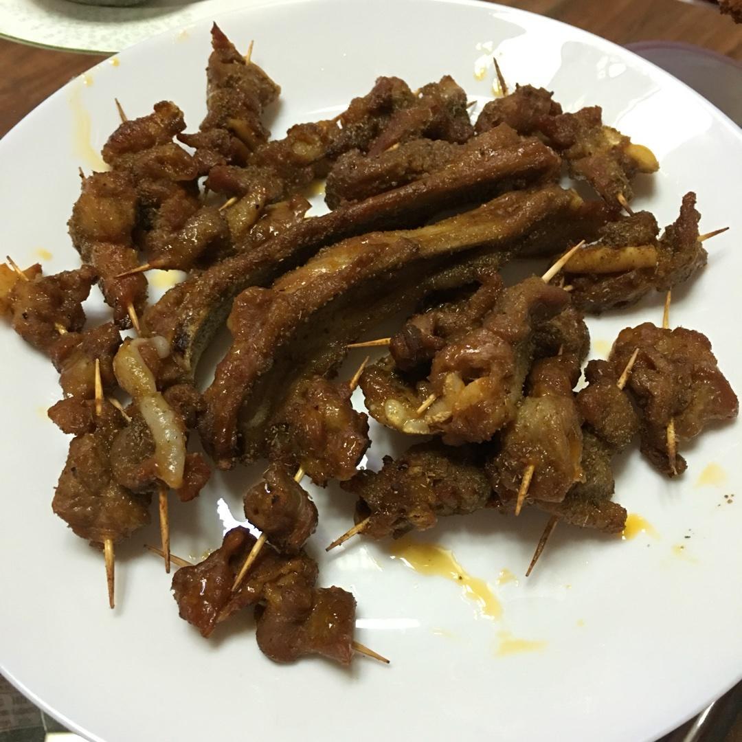 牙签羊肉串（烤箱版）的做法