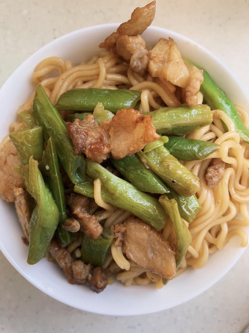 地道老北京扁豆焖面 豆角焖面 太好吃小心吃撑哦