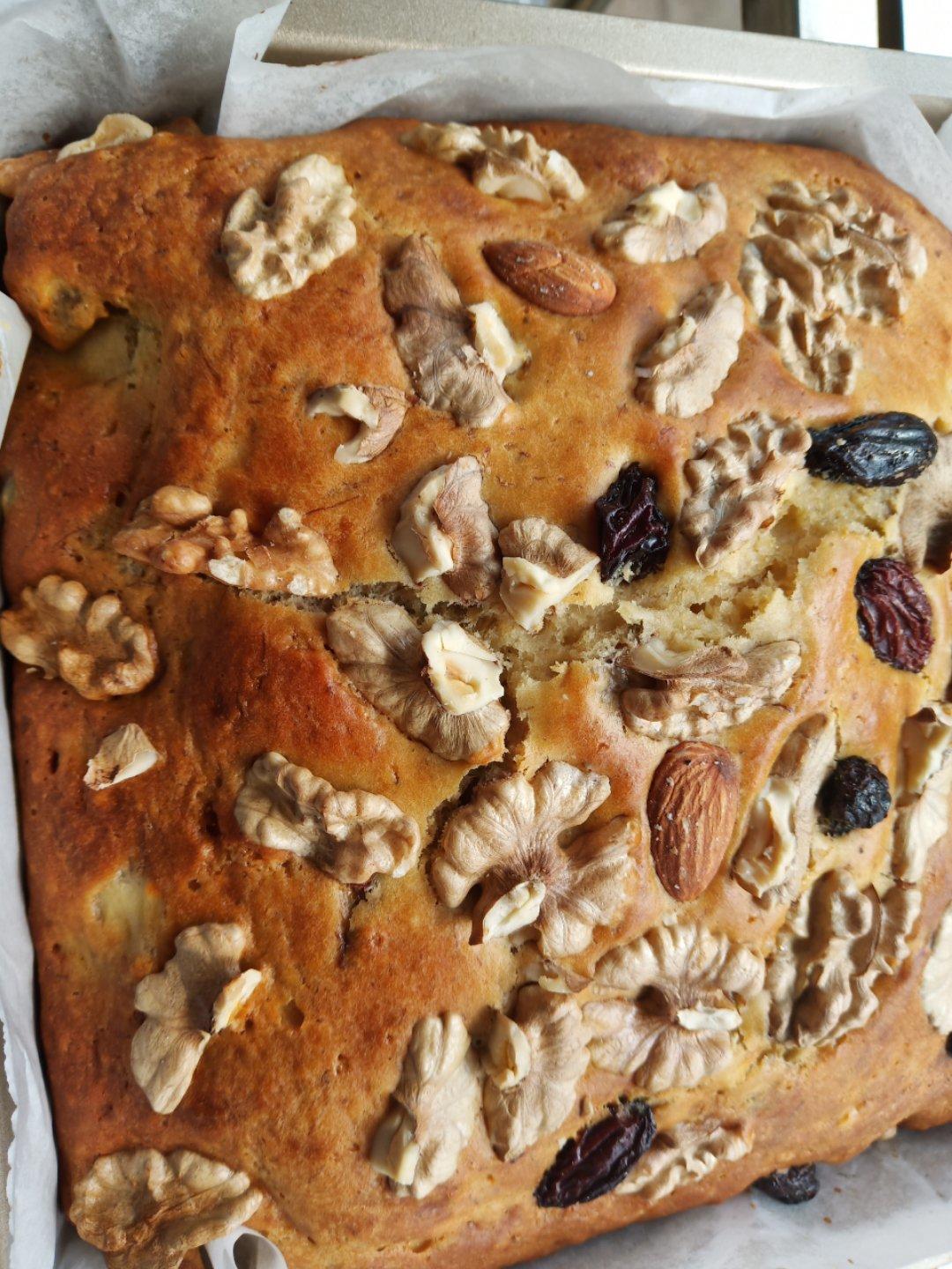 香蕉核桃蛋糕（低油少糖健康版）