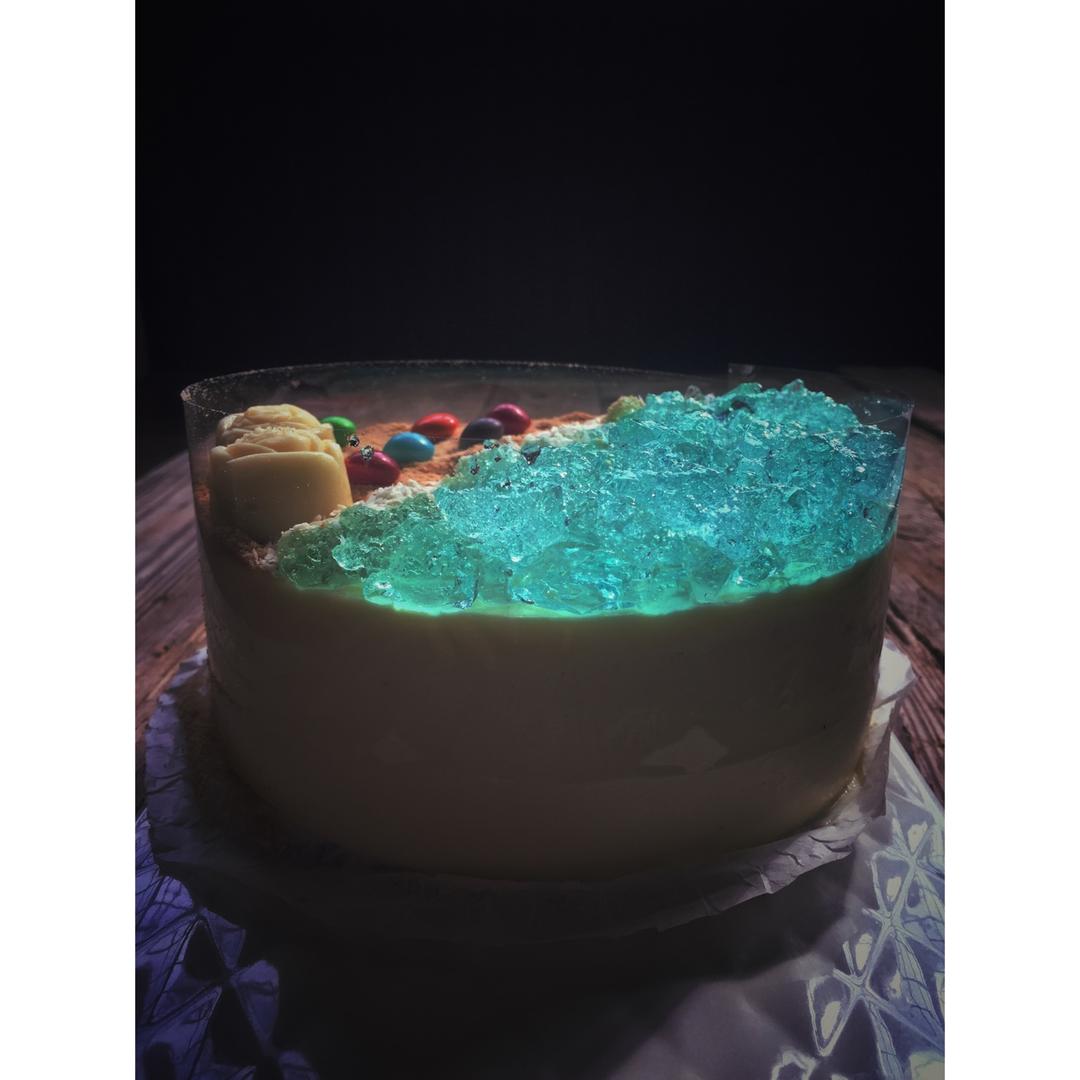 蓝色の海洋酸奶慕斯蛋糕