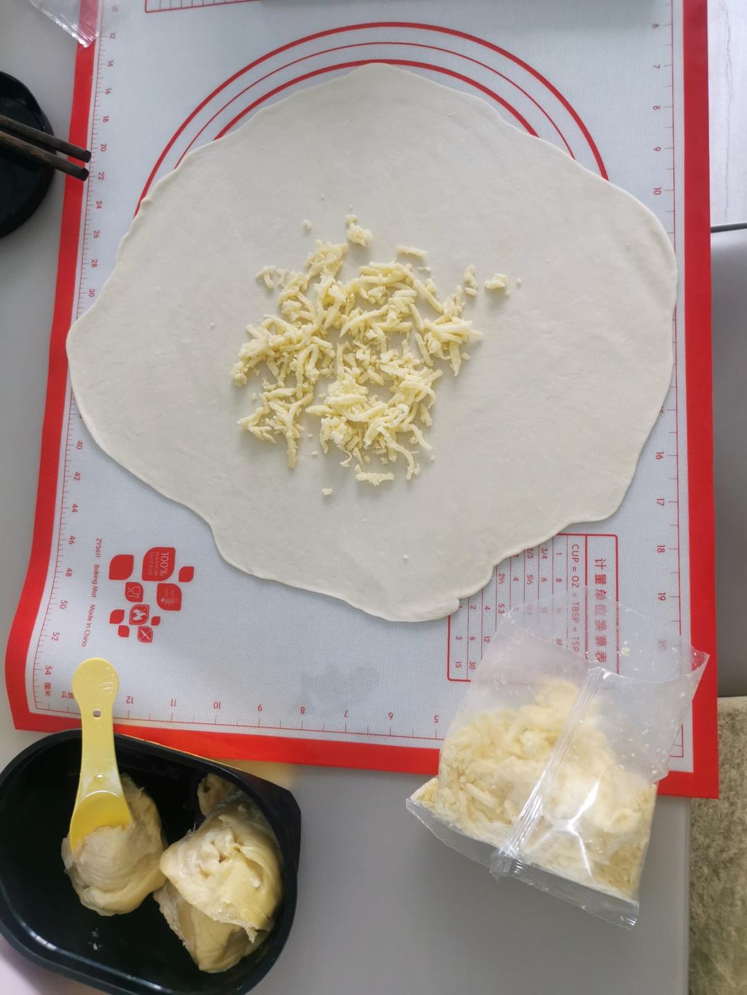 爆浆芝士榴莲饼