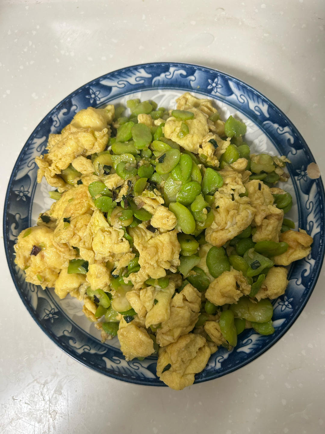 蚕豆米炒鸡蛋