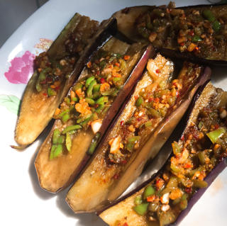 你迷了鹿做的电饼铛烤茄子