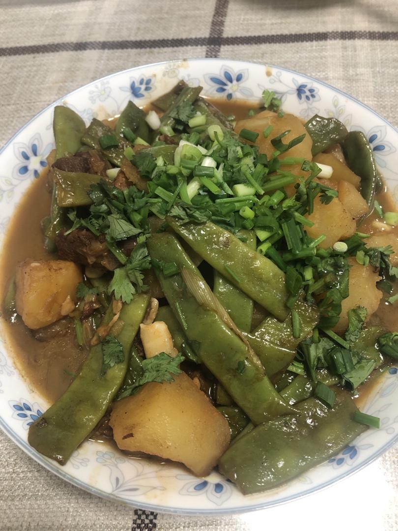 土豆炖豆角