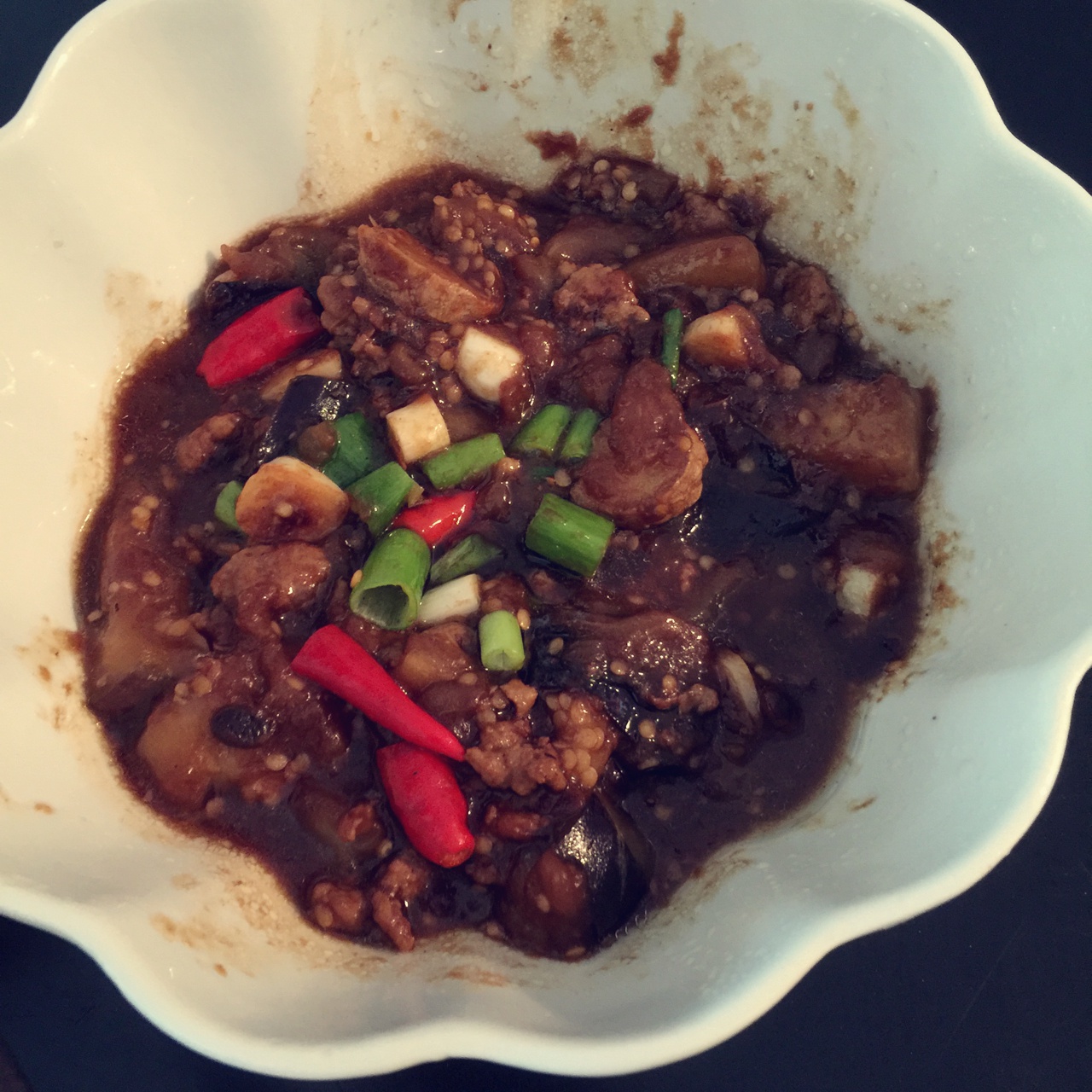 红烧肉沫茄子