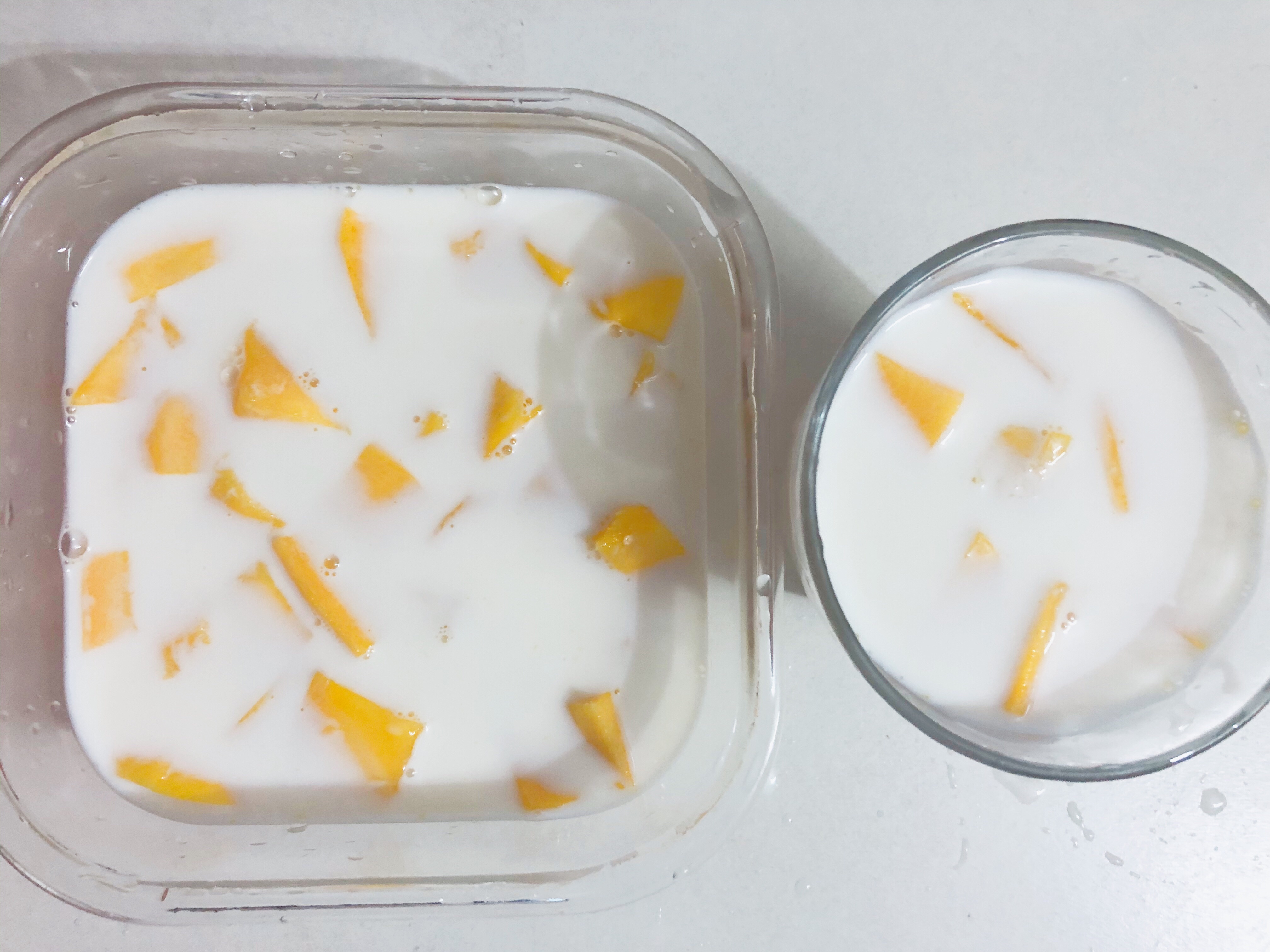 夏日必备～芒果牛奶布丁的做法 步骤4
