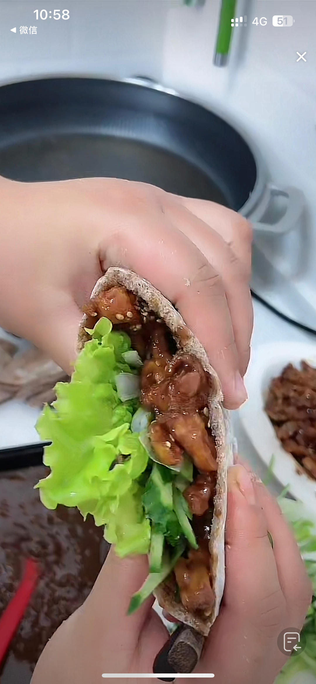黑全麦口袋饼的做法