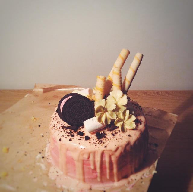 奶油淋面棋格蛋糕