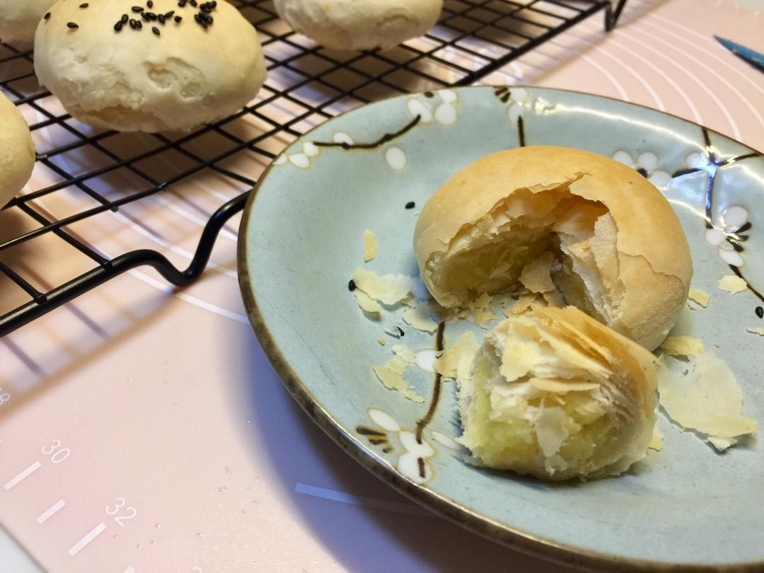 酥皮绿豆饼   酥得掉渣渣