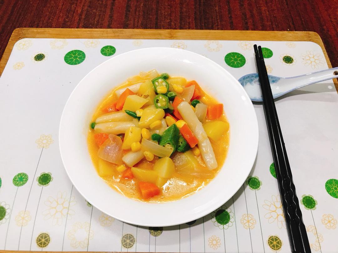 燕子798做的全蔬咖喱土豆