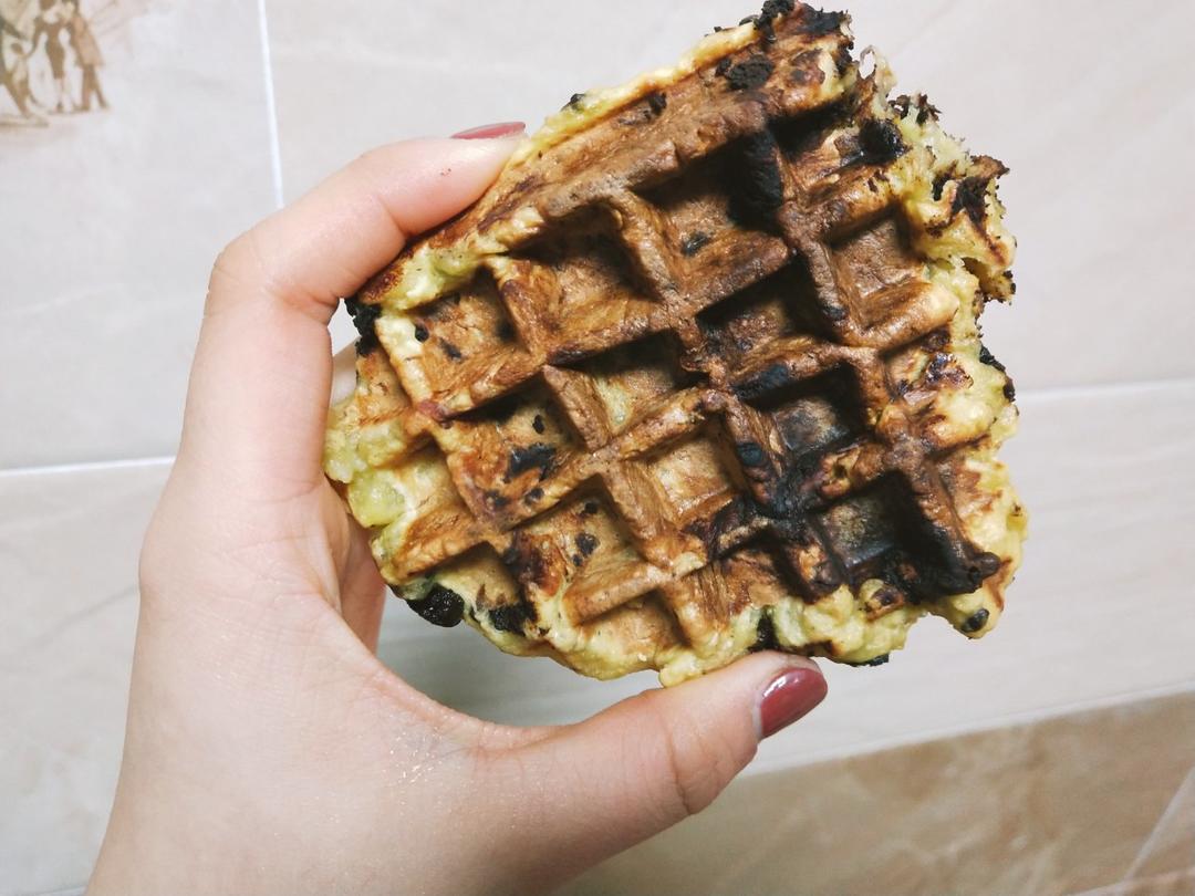 巧克力碎片香蕉华夫饼