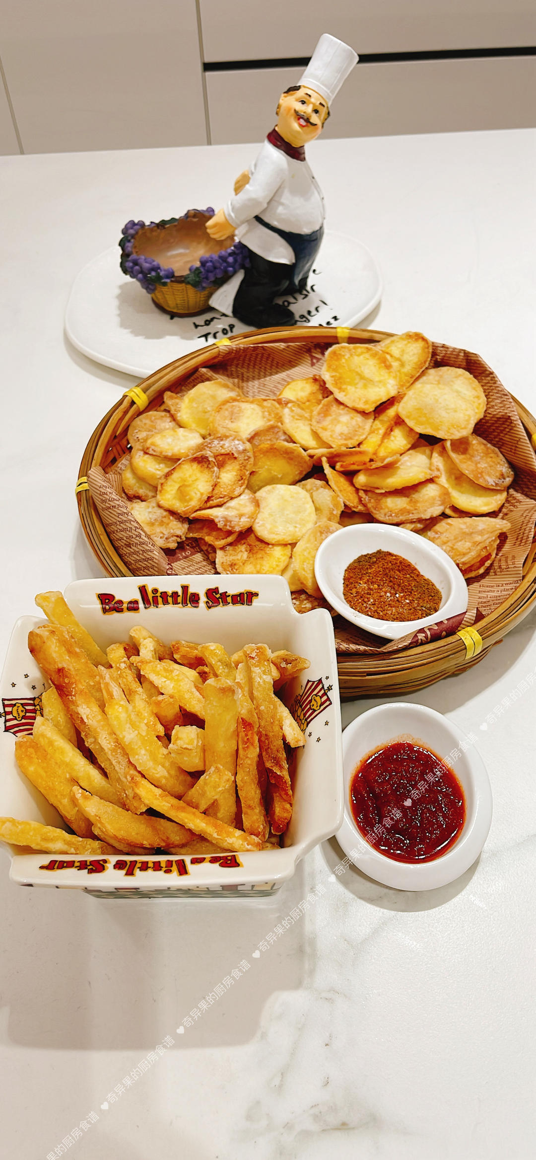 家庭版炸薯条、炸薯片！的做法