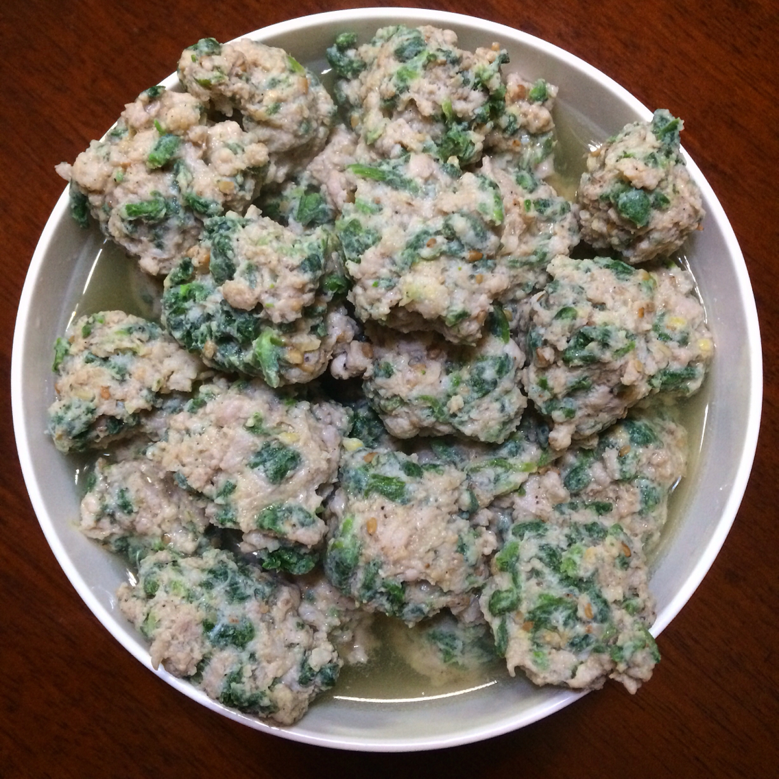 荠菜猪肉圆子