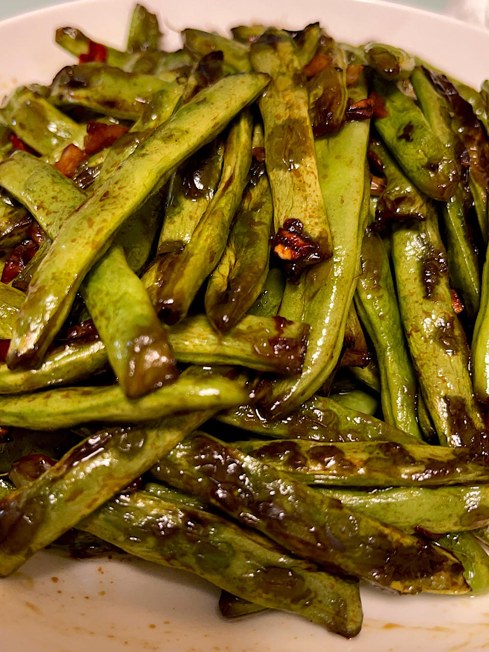 家庭版不费油干煸四季豆