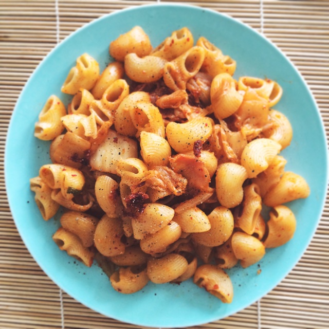 辣白菜炒意大利面