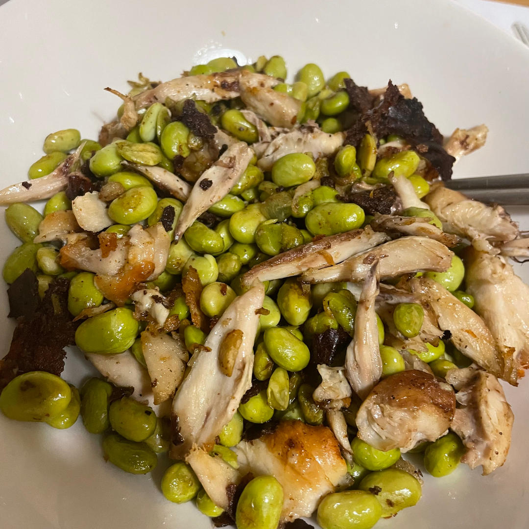 辣炒毛豆鸡丁