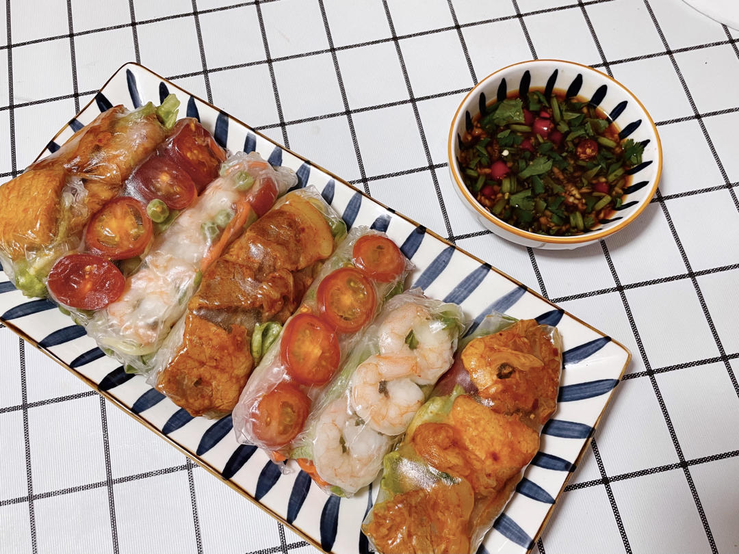 【外貌协会🌴】越南春卷（附蘸汁做法，超低热量！）