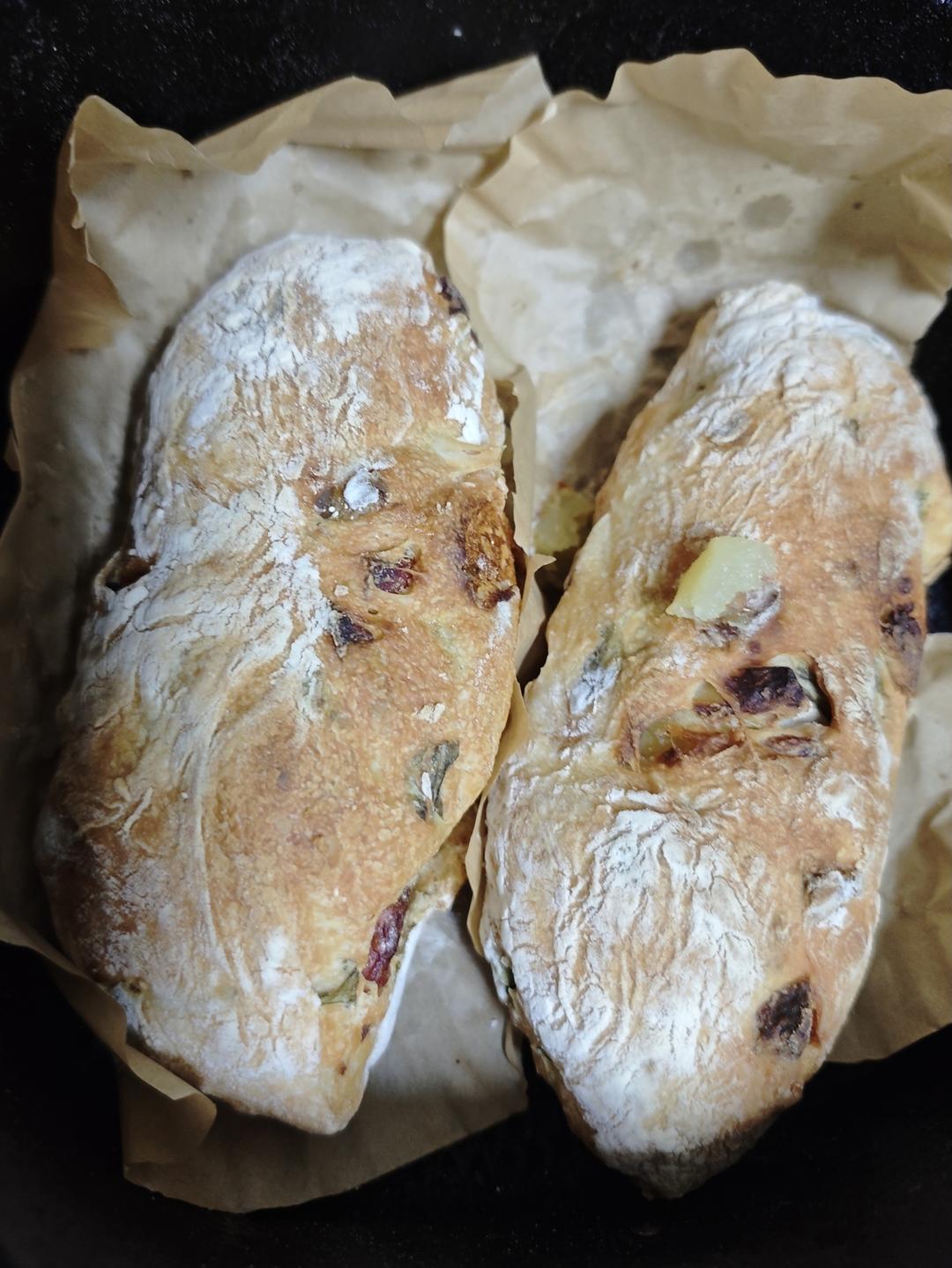 【ciabatta】家庭版恰巴塔，软乎乎的拖鞋面包