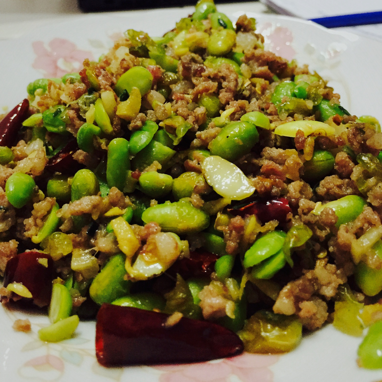 青豆炒肉