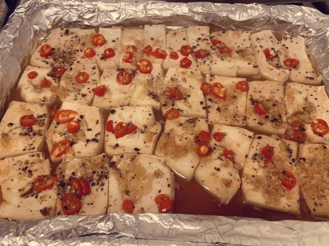 烧烤摊的招牌———锡纸烤豆腐