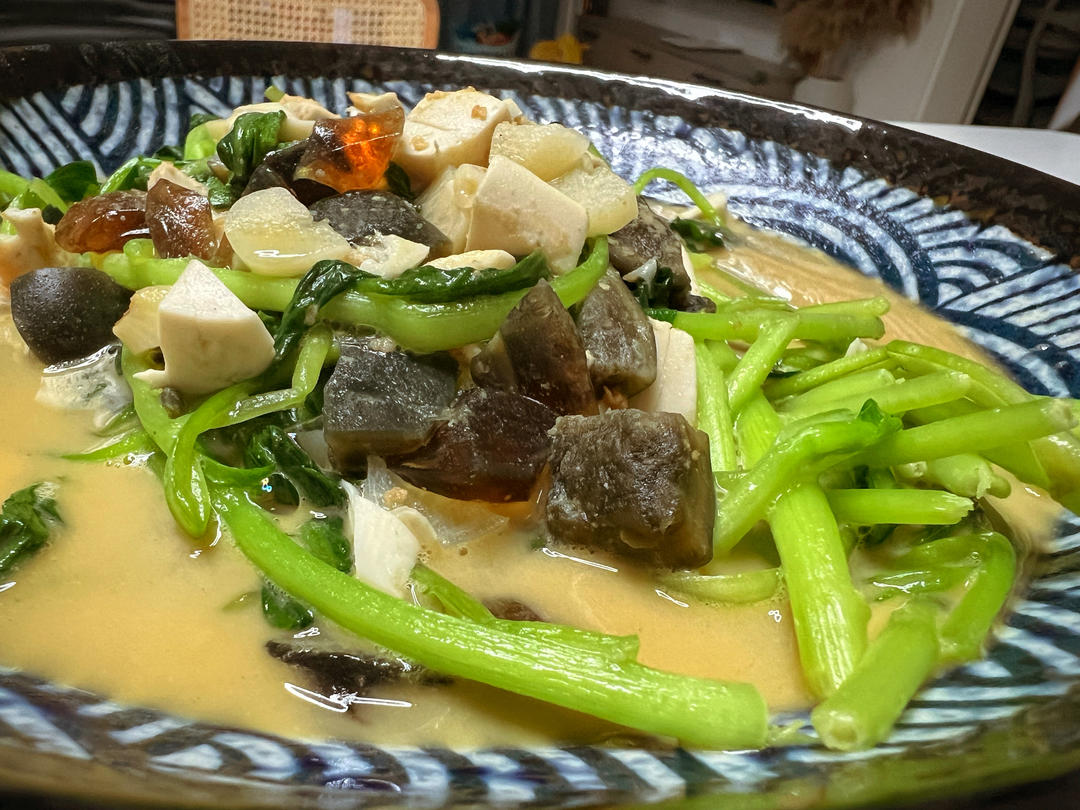 鲜掉眉毛的超快手素食上汤鸡毛菜