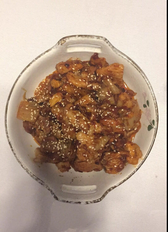 辣白菜炒五花肉