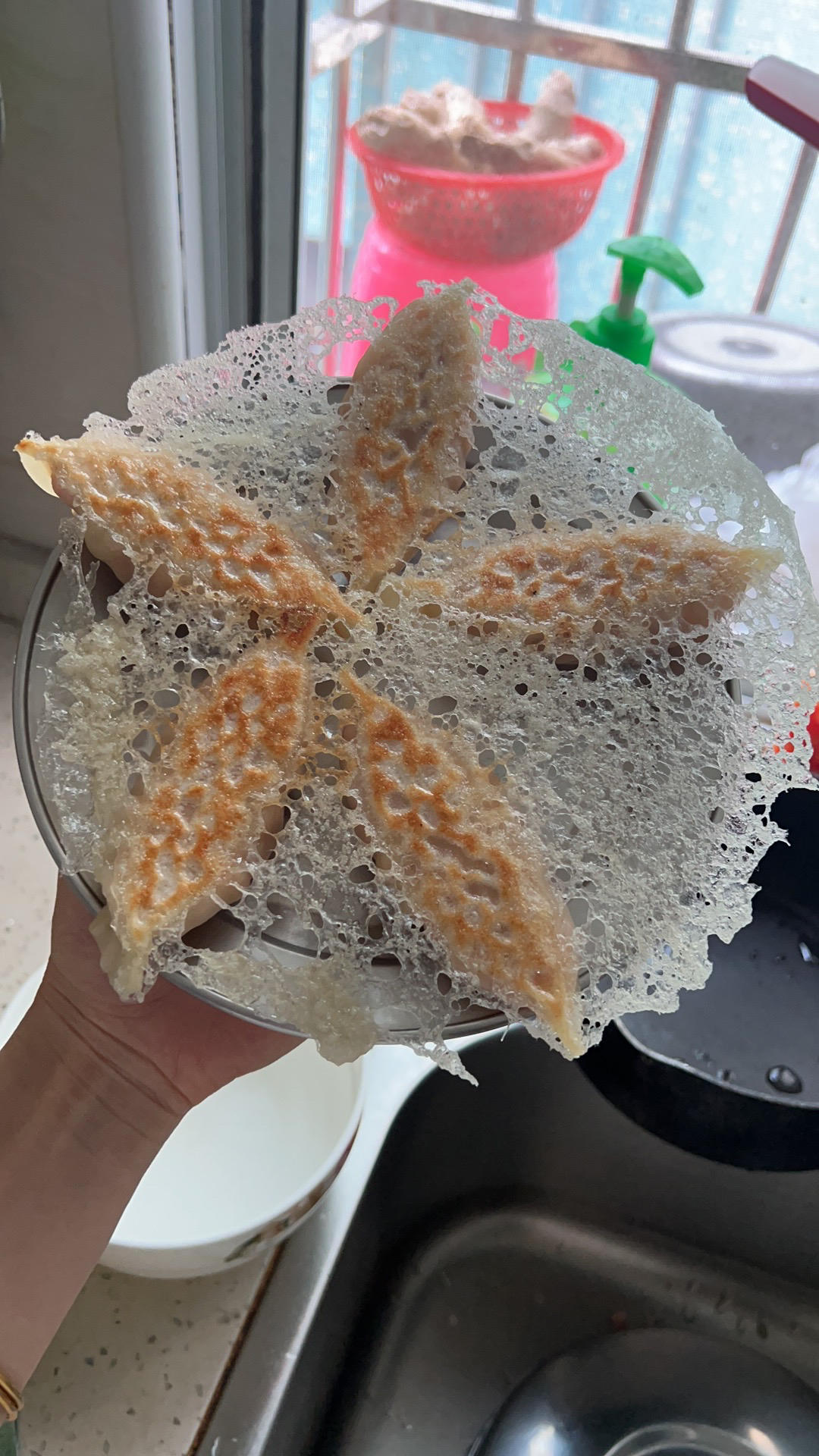 不用解冻的雪花煎饺