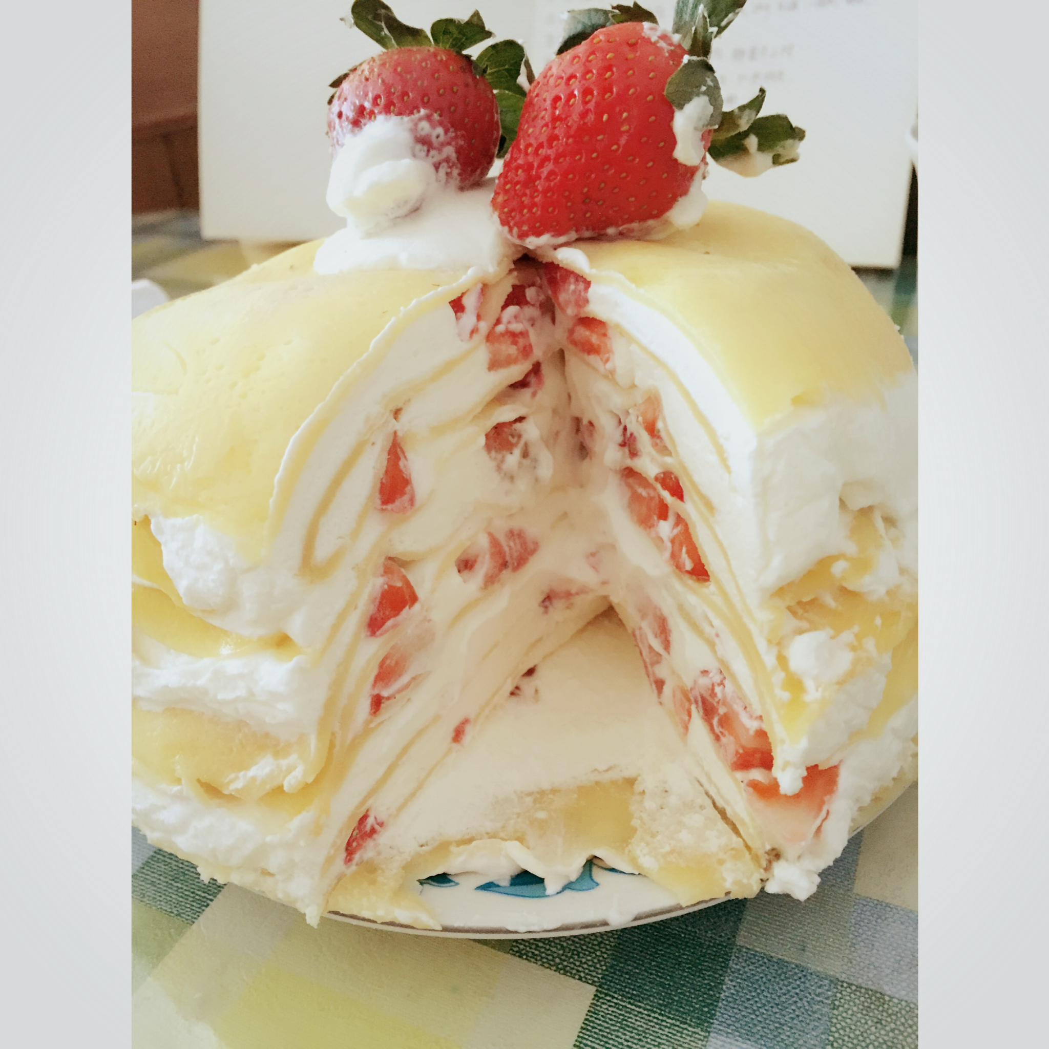 草莓千层饼