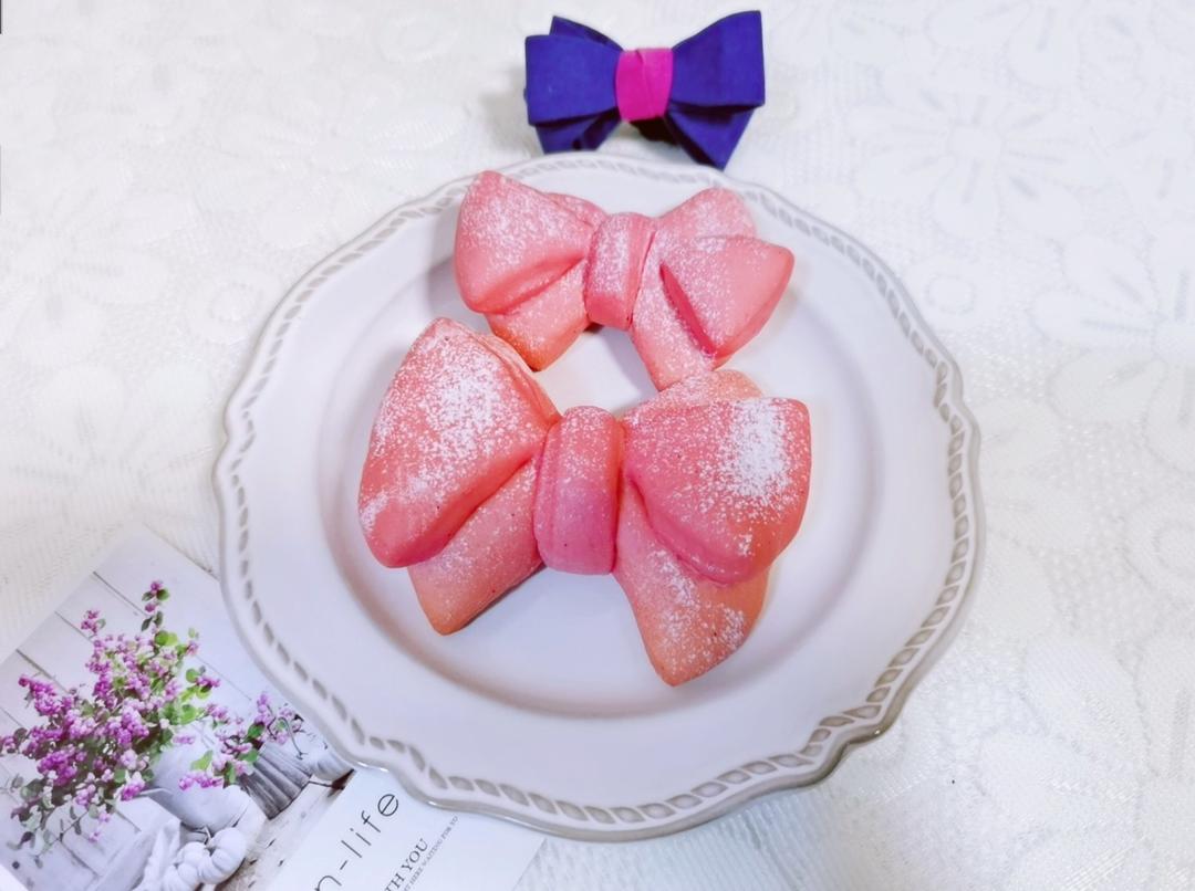 火龙果蝴蝶结面包（一次发酵）