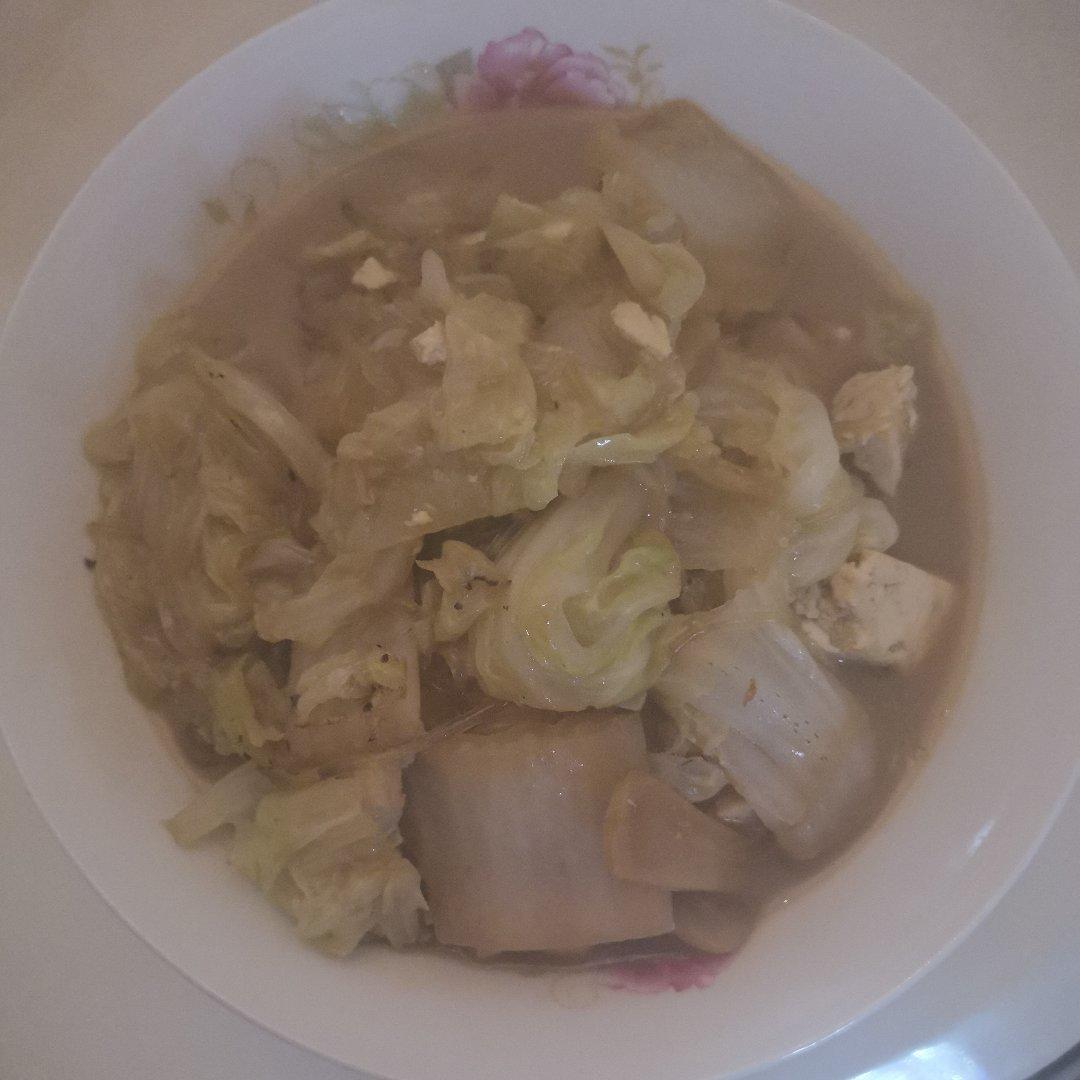 白菜豆腐炖猪肉粉条【老爸绝技】