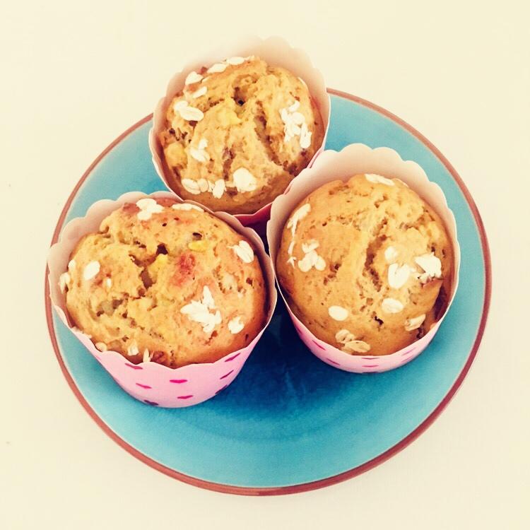 无油无糖香蕉红枣全麦马芬